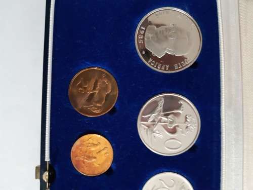 South African 1985 Proof Coin Set (SILVER) set in SA Mint box